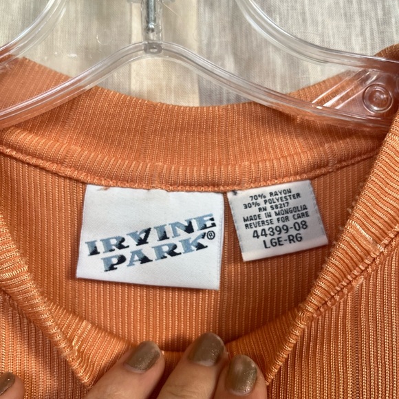 Orange Ribbed T-Shirt - Picture 4 of 5